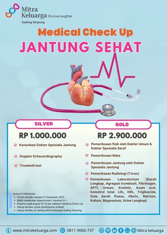 Pemeriksaan Jantung hanya Rp1 Juta di Mitra Keluarga Gading Serpong